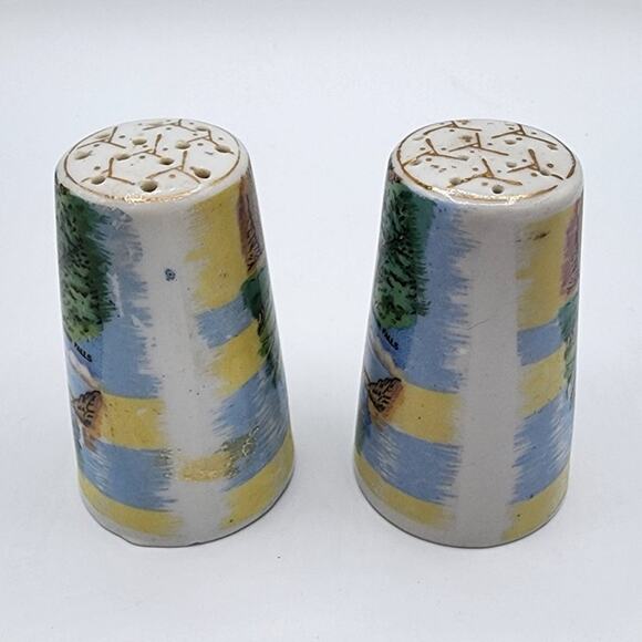 Vintage Set of 2 Thrifco Ceramic Souvenir State of Oregon Salt & Pepper Shakers - Picture 6 of 8